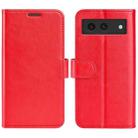 For Google Pixel 8a R64 Texture Horizontal Flip Leather Phone Case(Red) - 1