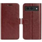 For Google Pixel 8a R64 Texture Horizontal Flip Leather Phone Case(Brown) - 1