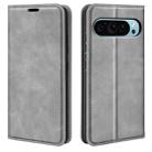For Google Pixel 9 / 9 Pro Retro-skin Magnetic Suction Leather Phone Case(Grey) - 1