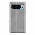 For Google Pixel 9 / 9 Pro Retro-skin Magnetic Suction Leather Phone Case(Grey) - 3