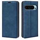 For Google Pixel 9 / 9 Pro Retro-skin Magnetic Suction Leather Phone Case(Dark Blue) - 1
