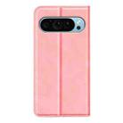 For Google Pixel 9 / 9 Pro Retro-skin Magnetic Suction Leather Phone Case(Pink) - 3
