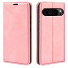 For Google Pixel 9 Pro XL Retro-skin Magnetic Suction Leather Phone Case(Pink) - 1