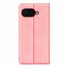 For Google Pixel 9a Retro-skin Magnetic Suction Leather Phone Case(Pink) - 3