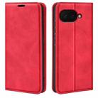For Google Pixel 9a Retro-skin Magnetic Suction Leather Phone Case(Red) - 1