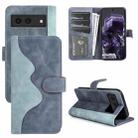 For Google Pixel 8a Stitching Horizontal Flip Leather Phone Case(Blue) - 1