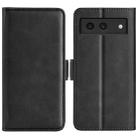 For Google Pixel 8a Dual-side Magnetic Buckle Horizontal Flip Leather Phone Case(Black) - 1