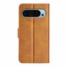 For Google Pixel 9 / 9 Pro Dual-side Magnetic Buckle Horizontal Flip Leather Phone Case(Yellow) - 3