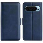 For Google Pixel 9 / 9 Pro Dual-side Magnetic Buckle Horizontal Flip Leather Phone Case(Dark Blue) - 1