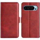 For Google Pixel 9 / 9 Pro Dual-side Magnetic Buckle Horizontal Flip Leather Phone Case(Red) - 1