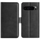 For Google Pixel 9 Pro XL Dual-side Magnetic Buckle Horizontal Flip Leather Phone Case(Black) - 1