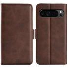 For Google Pixel 9 Pro XL Dual-side Magnetic Buckle Horizontal Flip Leather Phone Case(Brown) - 1