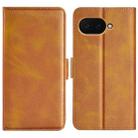 For Google Pixel 9a Dual-side Magnetic Buckle Horizontal Flip Leather Phone Case(Yellow) - 1