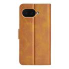 For Google Pixel 9a Dual-side Magnetic Buckle Horizontal Flip Leather Phone Case(Yellow) - 3