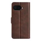 For Google Pixel 9a Dual-side Magnetic Buckle Horizontal Flip Leather Phone Case(Brown) - 3