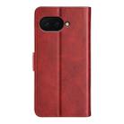 For Google Pixel 9a Dual-side Magnetic Buckle Horizontal Flip Leather Phone Case(Red) - 3