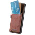 For Xiaomi 14 Denim Texture Leather Skin Phone Case with Card Slot(Brown) - 2