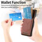 For Xiaomi 14 Denim Texture Leather Skin Phone Case with Card Slot(Brown) - 3