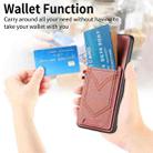For Xiaomi 14 Denim Texture Leather Skin Phone Case with Card Slot(Pink) - 3