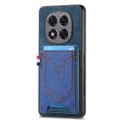 For Xiaomi Redmi Note 14 Pro+ 5G Denim Texture Leather Skin Phone Case with Card Slot(Blue) - 1