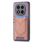 For Xiaomi Redmi Note 14 Pro+ 5G Denim Texture Leather Skin Phone Case with Card Slot(Purple) - 1