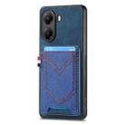 For Xiaomi Poco X7 Pro Denim Texture Leather Skin Phone Case with Card Slot(Blue) - 1