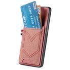 For Xiaomi Poco X7 Pro Denim Texture Leather Skin Phone Case with Card Slot(Pink) - 2