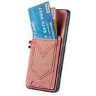For Redmi K80 / Poco F7 Pro Denim Texture Leather Skin Phone Case with Card Slot(Pink) - 1