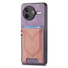For Redmi K80 / Poco F7 Pro Denim Texture Leather Skin Phone Case with Card Slot(Purple) - 2