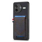 For Redmi K80 Pro / Poco F7 Ultra Denim Texture Leather Skin Phone Case with Card Slot(Black) - 2