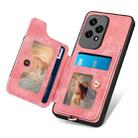 For Honor 200 Lite Global Retro Skin-feel Ring Multi-card RFID Wallet Phone Case(Pink) - 3