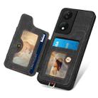 For Honor X7b Retro Skin-feel Ring Multi-card RFID Wallet Phone Case(Black) - 3