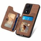 For Honor X7b Retro Skin-feel Ring Multi-card RFID Wallet Phone Case(Brown) - 3