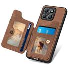 For Honor X8b Retro Skin-feel Ring Multi-card RFID Wallet Phone Case(Brown) - 3