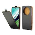 For Huawei Mate 60 Pro Vertical Flip Leather Phone Case with Card Slot(Black) - 1