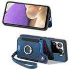 For Xiaomi 15 Retro Skin-feel Ring Multi-card RFID Wallet Phone Case(Blue) - 2