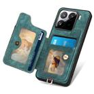 For Xiaomi 15 Retro Skin-feel Ring Multi-card RFID Wallet Phone Case(Green) - 3
