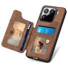 For Xiaomi 15 Retro Skin-feel Ring Multi-card RFID Wallet Phone Case(Brown) - 3