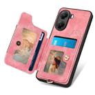 For Redmi Turbo 4 Retro Skin-feel Ring Multi-card RFID Wallet Phone Case(Pink) - 3