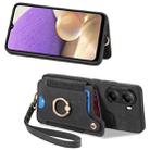 For Redmi Turbo 4 Retro Skin-feel Ring Multi-card RFID Wallet Phone Case(Black) - 2