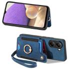 For Xiaomi Poco X7 Pro Retro Skin-feel Ring Multi-card RFID Wallet Phone Case(Blue) - 2