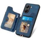 For Xiaomi Poco X7 Pro Retro Skin-feel Ring Multi-card RFID Wallet Phone Case(Blue) - 3