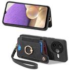 For Redmi K80 / Poco F7 Pro Retro Skin-feel Ring Multi-card RFID Wallet Phone Case(Black) - 2
