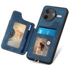 For Redmi K80 / Poco F7 Pro Retro Skin-feel Ring Multi-card RFID Wallet Phone Case(Blue) - 3