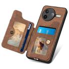 For Redmi K80 / Poco F7 Pro Retro Skin-feel Ring Multi-card RFID Wallet Phone Case(Brown) - 3