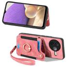 For Redmi K80 Pro / Poco F7 Ultra Retro Skin-feel Ring Multi-card RFID Wallet Phone Case(Pink) - 2