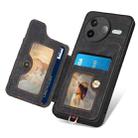 For Redmi K80 Pro / Poco F7 Ultra Retro Skin-feel Ring Multi-card RFID Wallet Phone Case(Black) - 3