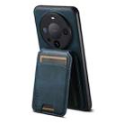 For Huawei Mate 60 Pro+ Suteni H02 Leather Wallet Stand Back Phone Case(Blue) - 3