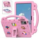 For Lenovo Tab M11 / Xiaoxin Pad 2024 Handle Kickstand Children EVA Shockproof Tablet Case(Pink) - 1