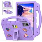 For Lenovo Tab P11 / J606F Handle Kickstand Children EVA Shockproof Tablet Case(Light Purple) - 1